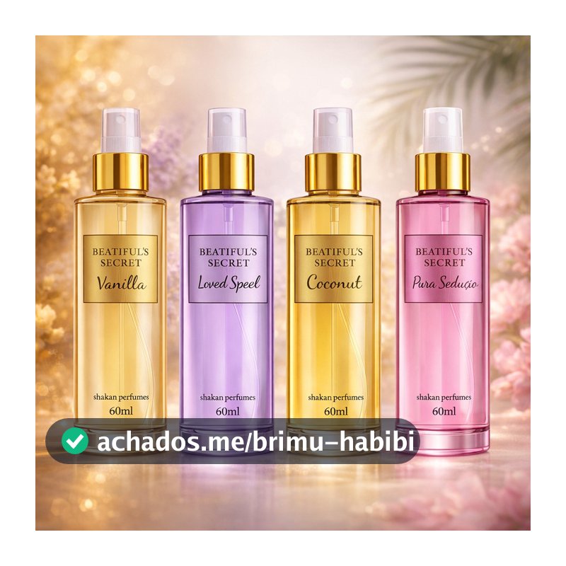 Kit 4 Body Splash victoria Lançamento Vanilla love speel pure seduction coconut