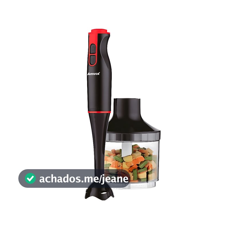 Mixer e Processador de Alimentos 2 em 1 Amvox APR 400 2 Velocidades 400W Triturador e Processador