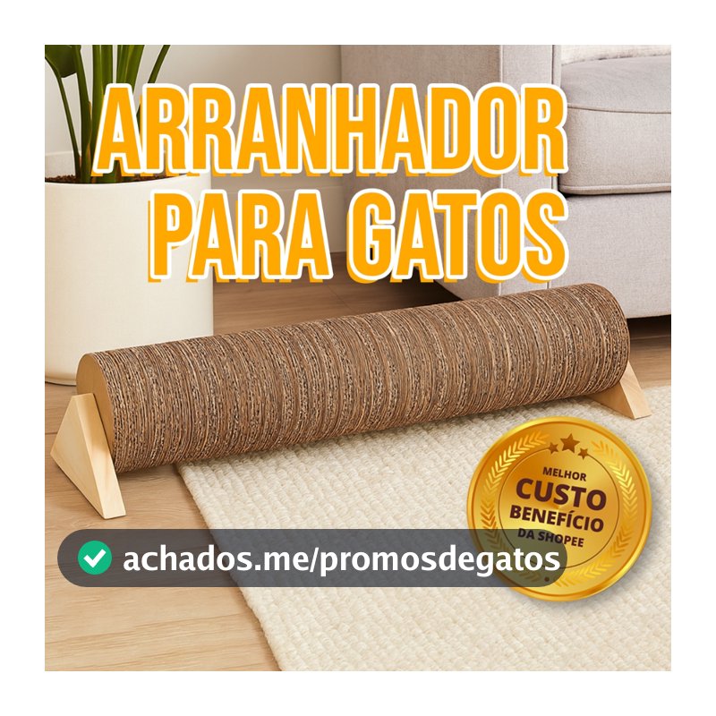 Arranhador Para Gatos Poste Grande de Papelao Antiestresse Gato