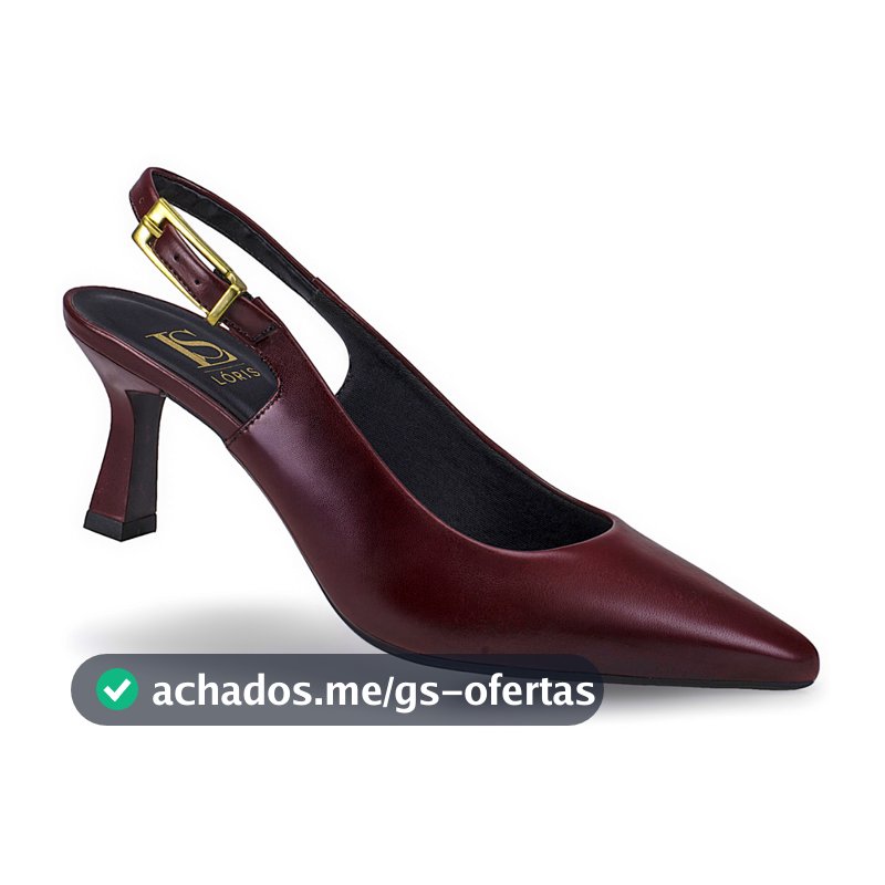 Scarpin Slingback Feminino Salto Médio Bico Fino Elegante 028