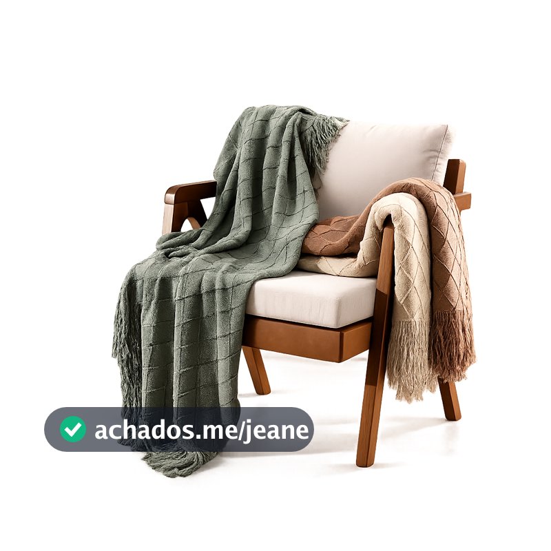 Manta Sofá Gigante 2,10 X 1,50/ 1,50x1,20/1,70x1,40 e 2,10x1,40 p/ poltrona  100% Alg Marrocos/Bali/Jacquard/Medina