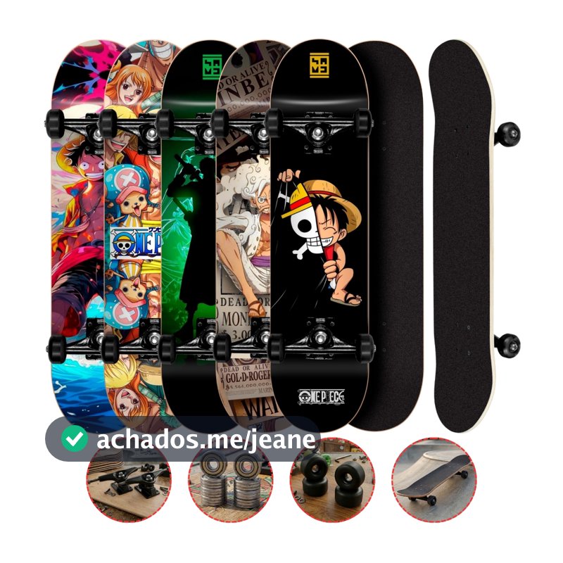Skate One Piece Montado Completo Para Iniciantes Pronto Para Andar Até 70kg