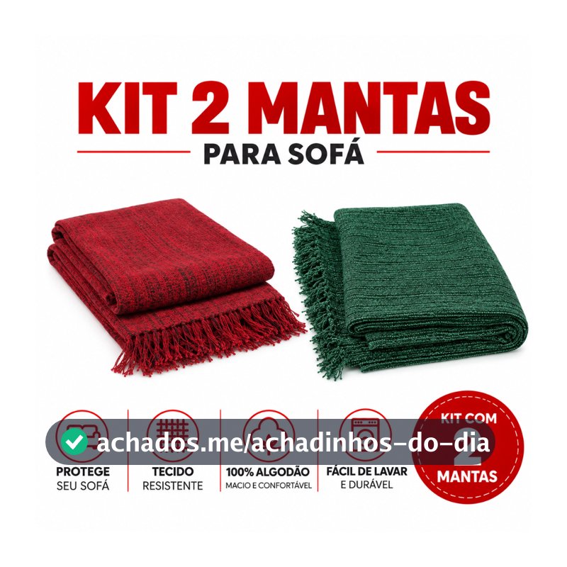 Kit 2 Mantas Decorativa 210x120 Natal Manta Natalina De Sofá