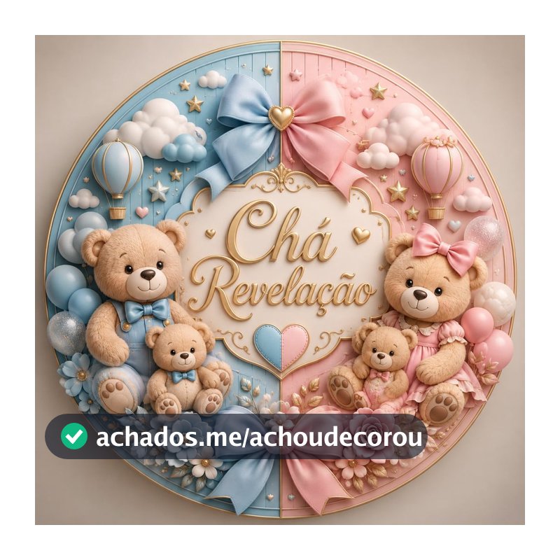 Painel redondo de tecido 1,50 e 55 cm sublimado decoração alto luxo Chá revelação todas as cores