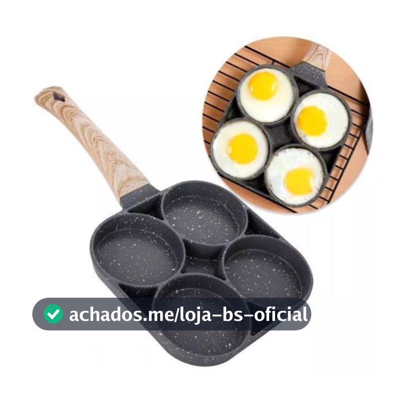 Frigideira Antiaderente 4 Partes Ovo Hambúrguer