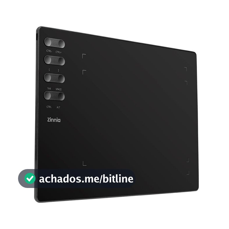 Mesa Digitalizadora Zinnia MT100 Pro, 5080LPI, Niveis de Pressao 16384, Preto, ZNC-ZNMT100-BL02