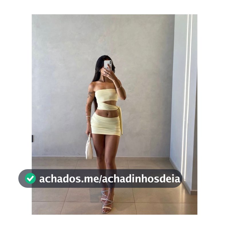 CONJUNTO PATY FEMININO LUXO - SAIA COM CROPPED DE AMARRAÇÃO (PAULA)