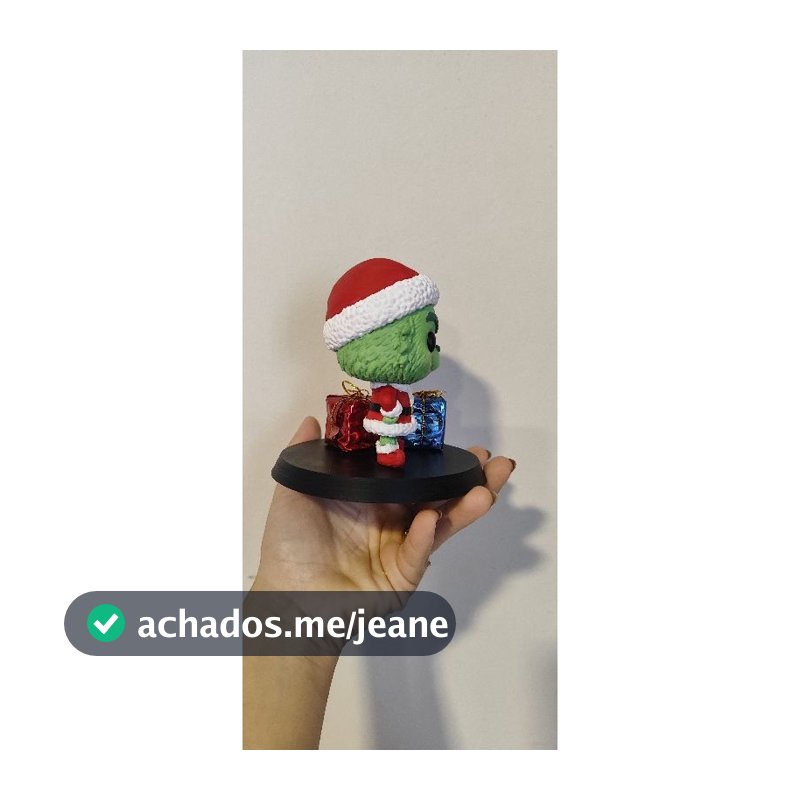 Boneco Grinch Natalino 3D Com Presentes Colecionável Enfeite Decoração De Natal PLA