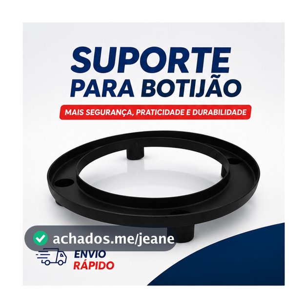 Suporte Para Botijão de Gás e Vasos de Plantas com Pés Reforçados Preto Premium Multiuso Resistente