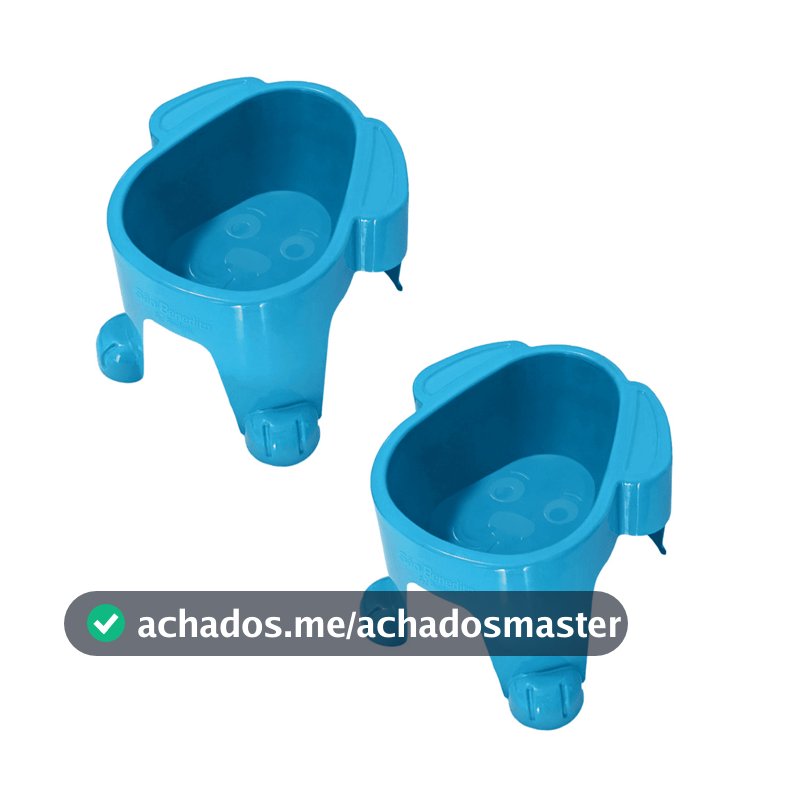 Kit 2 Comedouro e Bebedouro para Cachorro Tigela Ergonômica Elevada Alto 300ml