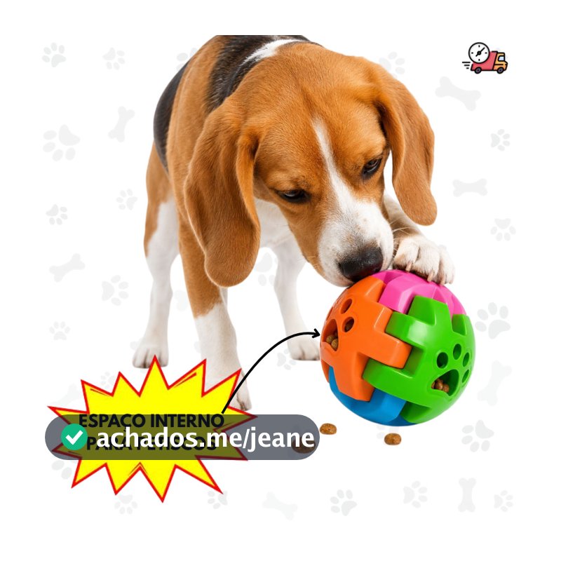 Brinquedo Interativo Petisco Bola Cachorro Cães Pequenos Médio E Grandes