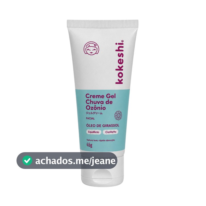 Creme Gel Hidratante Facial Chuva de Ozônio Kokeshi Girassol 45g
