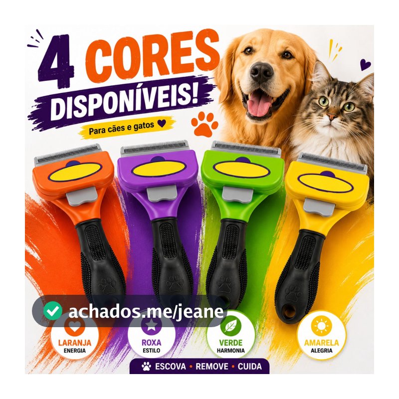 Rasqueadeira Para Cães e gatos Porte pequeno Médio grande De Pelo CURTO OU LONGO cachorro escova pet