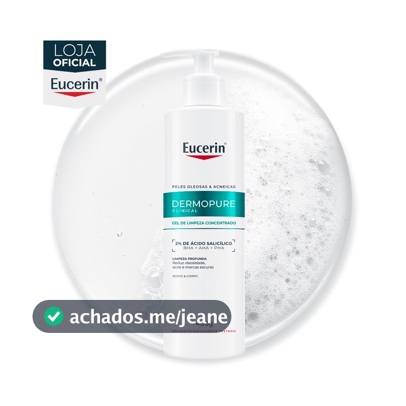 EUCERIN Gel de Limpeza Facial Antiacne Dermo Pure Concentrado 400ml