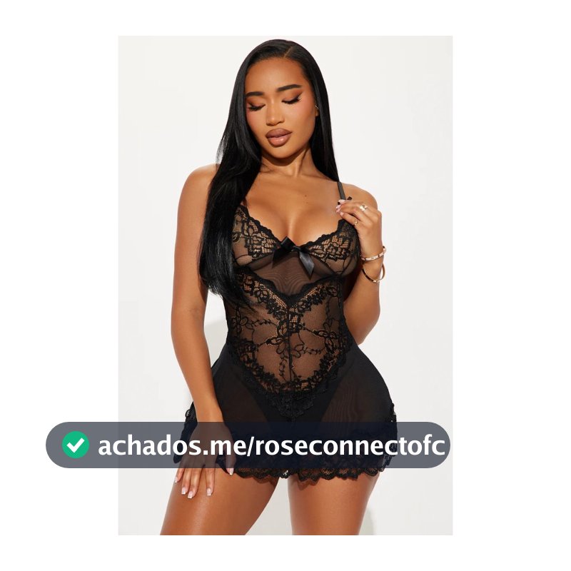 Camisola de Tule Transparente e Renda com Calcinha