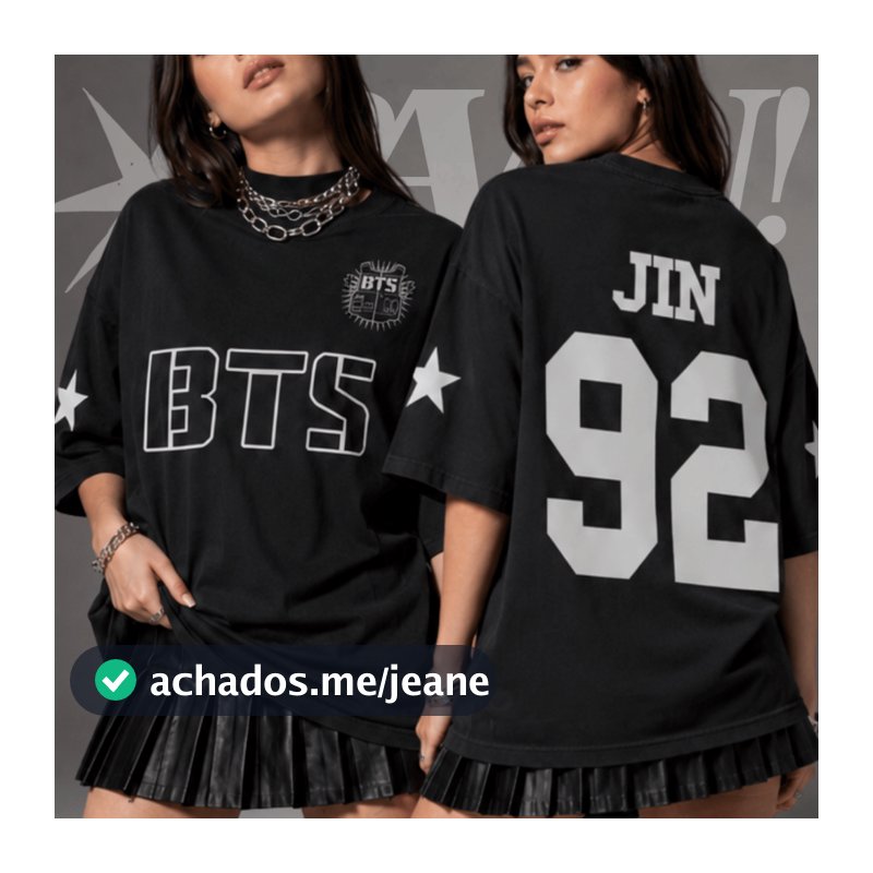 Camiseta Oversized BTS Debut College Bangtan Boys Membros Jin Suga RM J-Hope Jimin V Jungkook Army