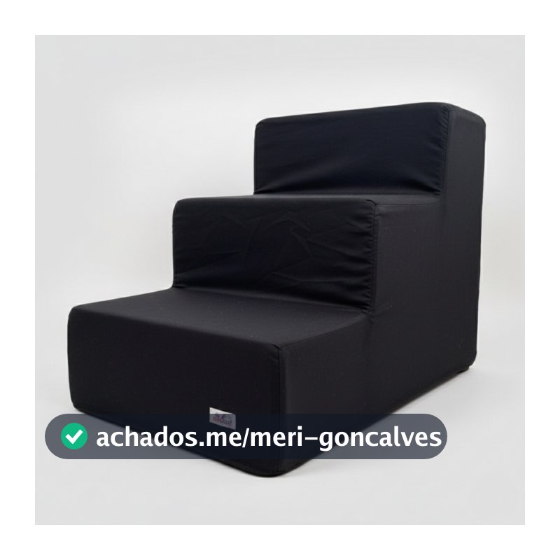 Escada Pet 3 e 4 degraus Largos De Espuma Para Cachorro e Gato Ideal Para Sofá e Cama de 45cm a 60cm