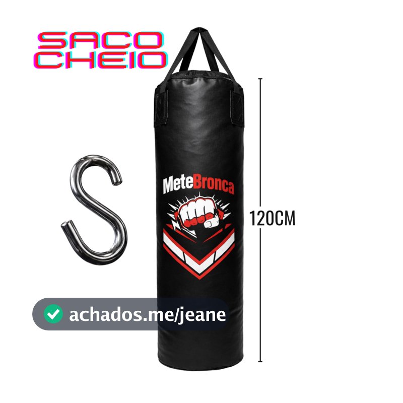 Saco De Pancada 120cm Profissional Cheio Pronto Para Uso Muay Thai Kickboxing MMA