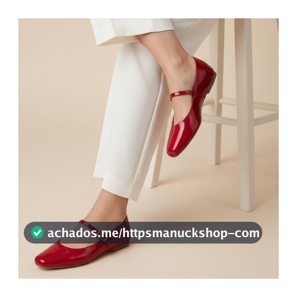 Sapatilha Feminina Mary Jane Confortável Luxo Elegante Sapato Feminino Boneca  Bico Quadrado Malbec