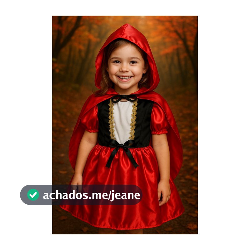 FANTASIA INFANTIL CHAPEUZINHO VERMELHO MENINA FESTAS ANIVERSARIOS CARNAVAL