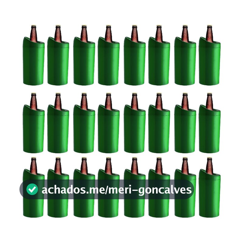 Porta Garrafa Térmico 600ml Parede Dupla Plástico Resistente Camisinha de Cerveja Kit 24pçs