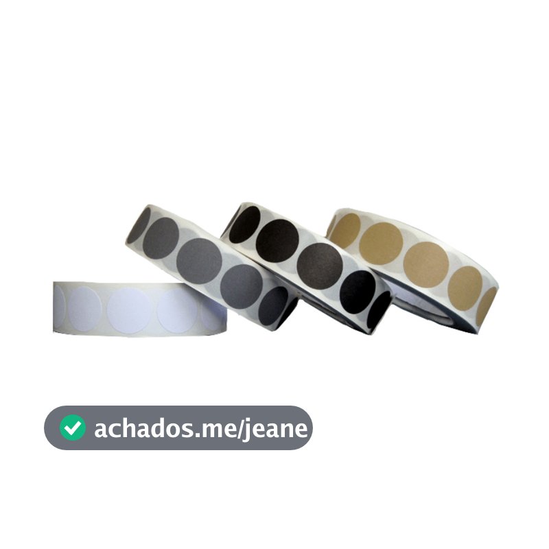 Obreia Adesiva 25mm para alvo de Tiro Esportivo - rolo com 1000 Unidades, escolha a cor.