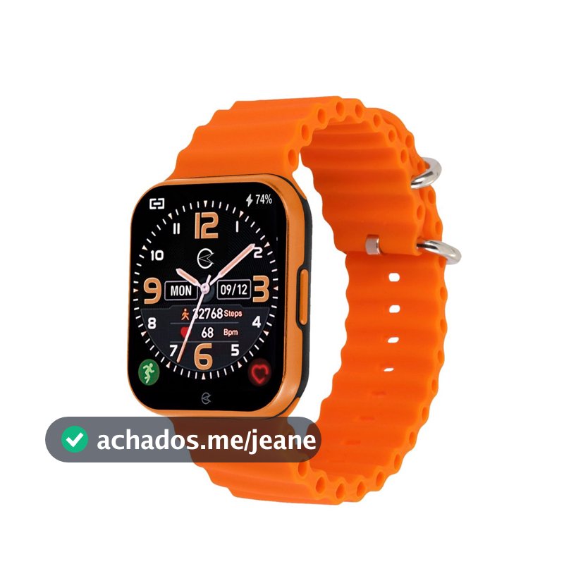 Relógio Smartwatch Champion Inteligente 033 + Pulseira Extra Unissex Original À Prova DÁgua CH50033