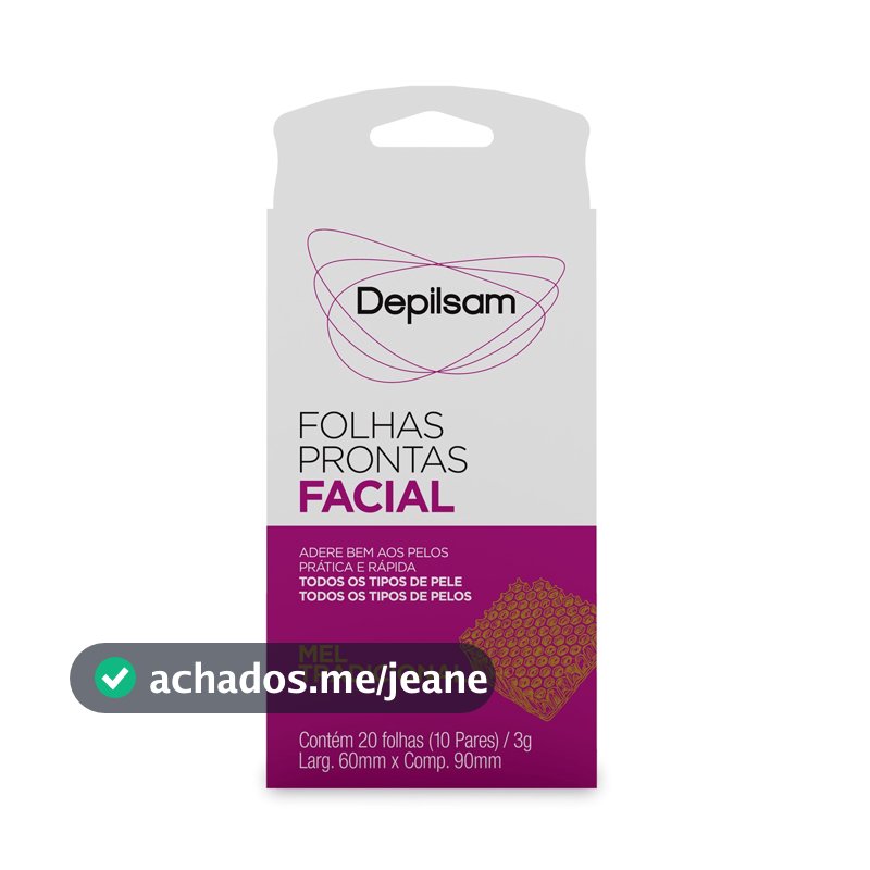Folhas Prontas Facial Depilsam Mel 10 Pares