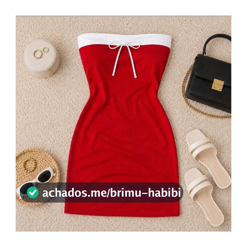 Vestido Bicolor Feminino Curto Suplex Com Amarração