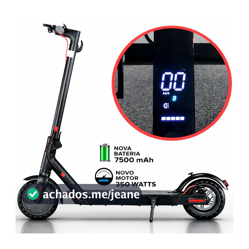 Patinete Elétrico Profissional 350w Adultos Até 150Kg Com Conexão APP Bluetooth e Freios a Disco