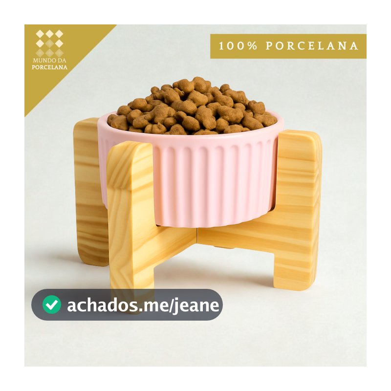 Comedouro Porcelana Gato Cachorro Ergonomico Elevado Premium Antirrefluxo