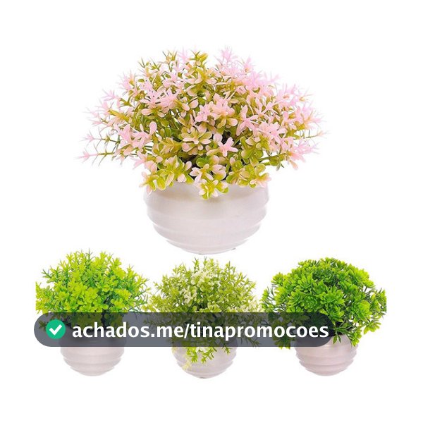 Mini Vasinhos Com Flores Artificiais Decoração para Casa Escritorio Quarto