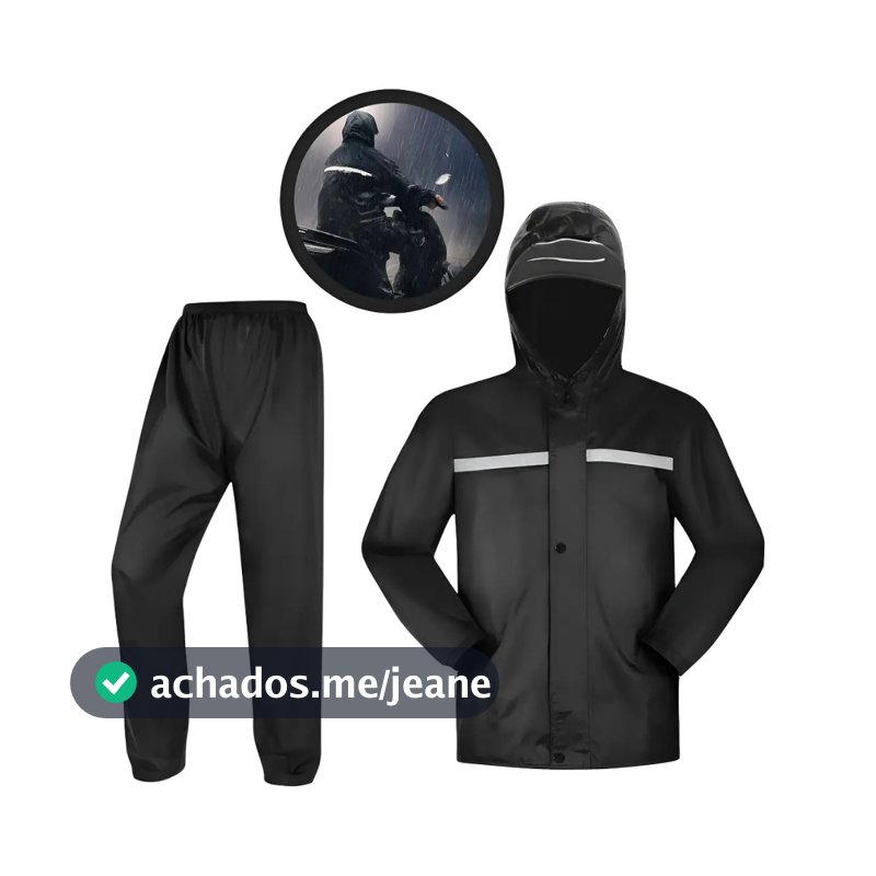 Capa Roupa De Chuva Conjunto Motoqueiro Moto Ciclista Impermeável Reforçado