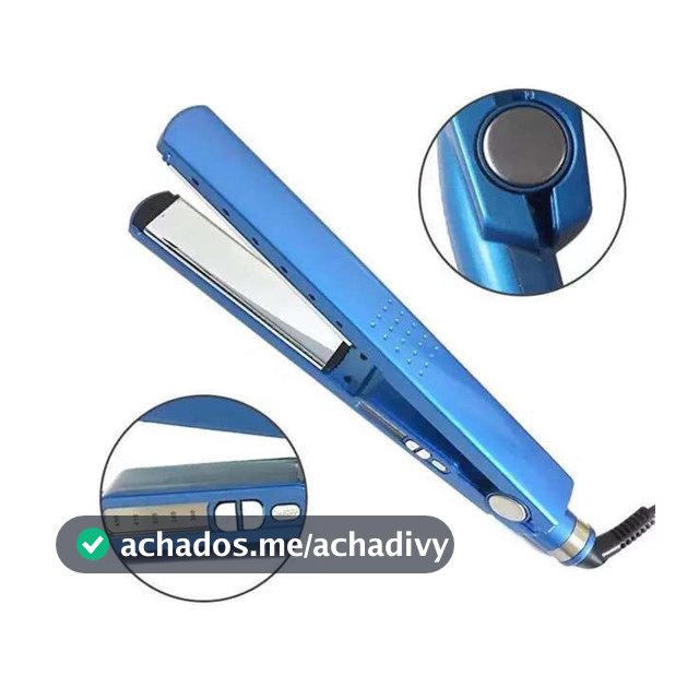 Prancha Chapinha de Cabelo Bivolt 110V/220V Nano Titanium