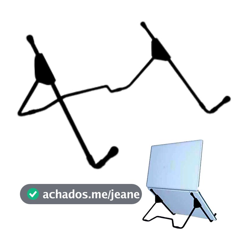 Suporte Para Notebook Ergonômico Preto Regulável - Resolve 3.2.2