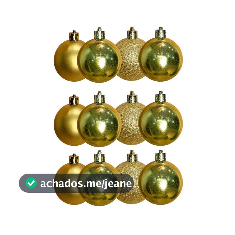 Kit 12 Bolinha De Natal Lisa Enfeite Para Arvore Decoração