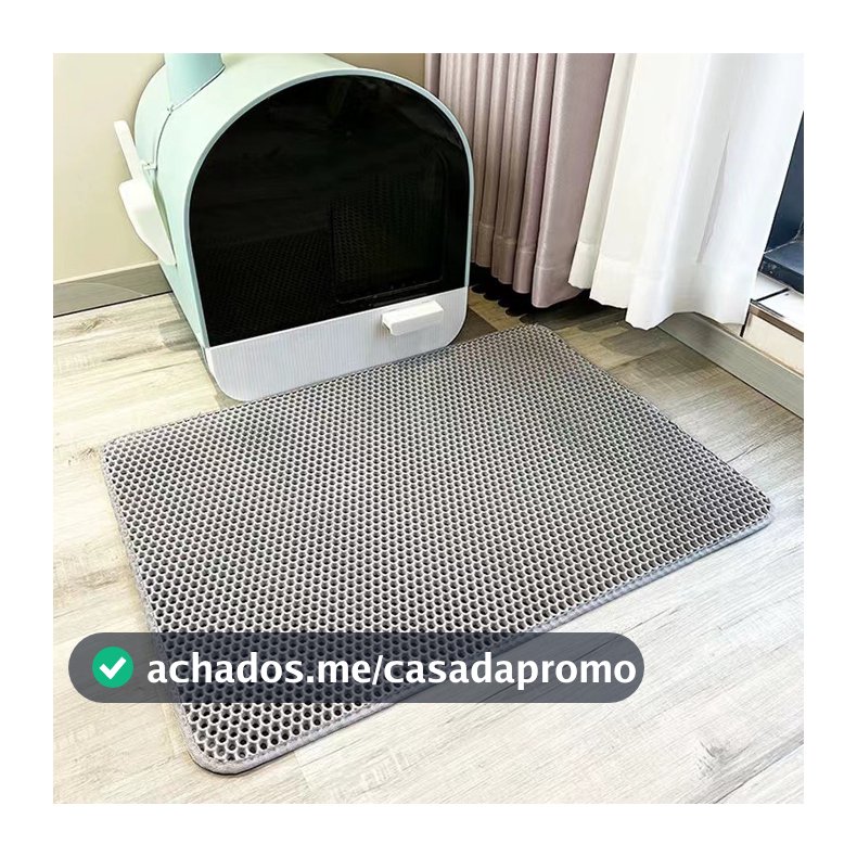 Tapete para Areia de Gato! Anti-Splash e Anti-Arrasto de Areia, Espesso, Durável e Sem Deslocamento