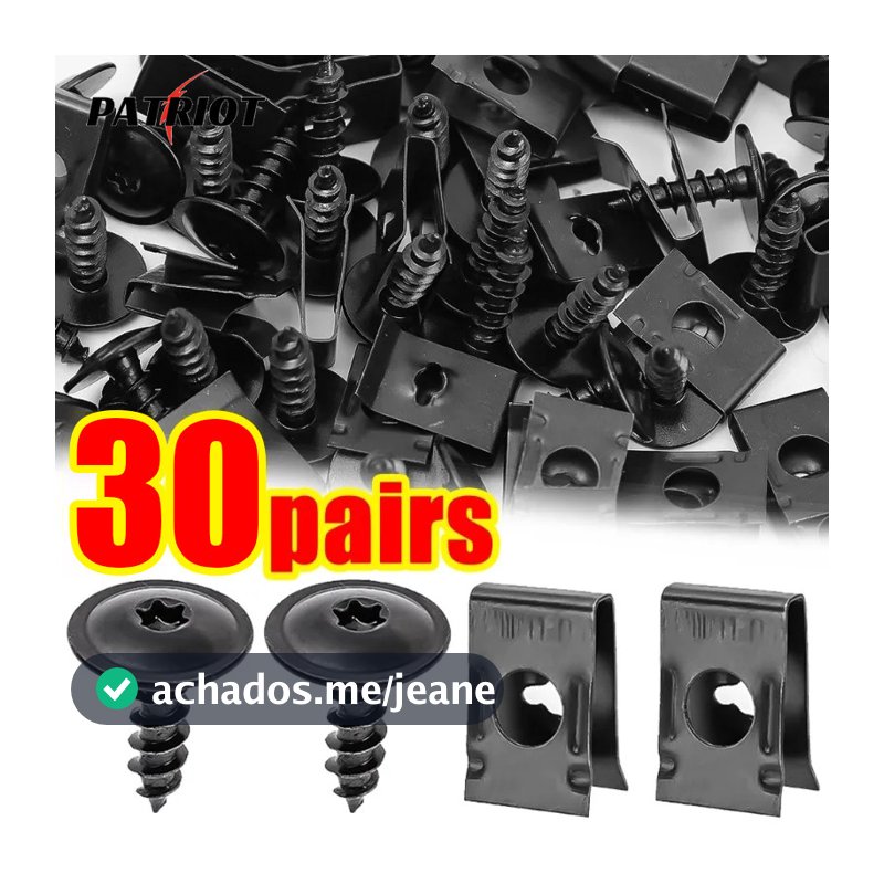 20/40/60PCS Motocicletas De Carro Clip De Fixação De Parafuso Metálico Tipo U Com Proteção Anti-Ferrugem Fivela De Ferro