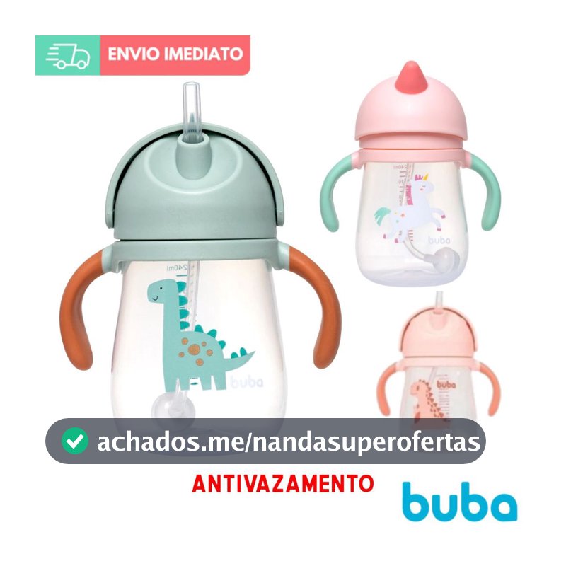 Copo Transição Bebe Treinamento CANUDO Anti-vazamento - Copinho ia - introdução alimentar