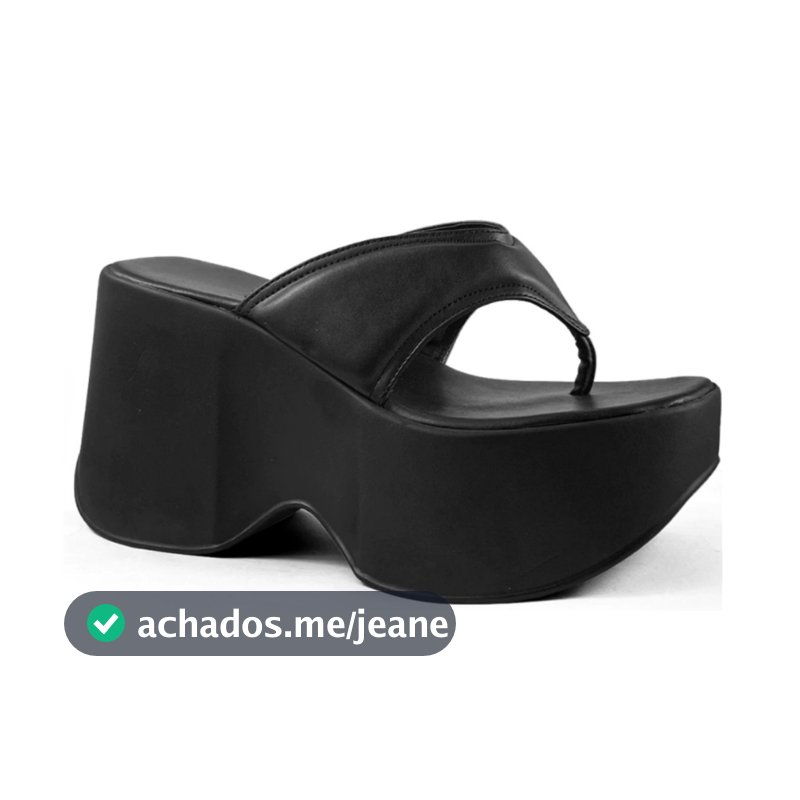 Sandália Anabela Feminina Tamanco Flatform Plataforma Chinelo Salto Leve Tira Acolchoada Confortável