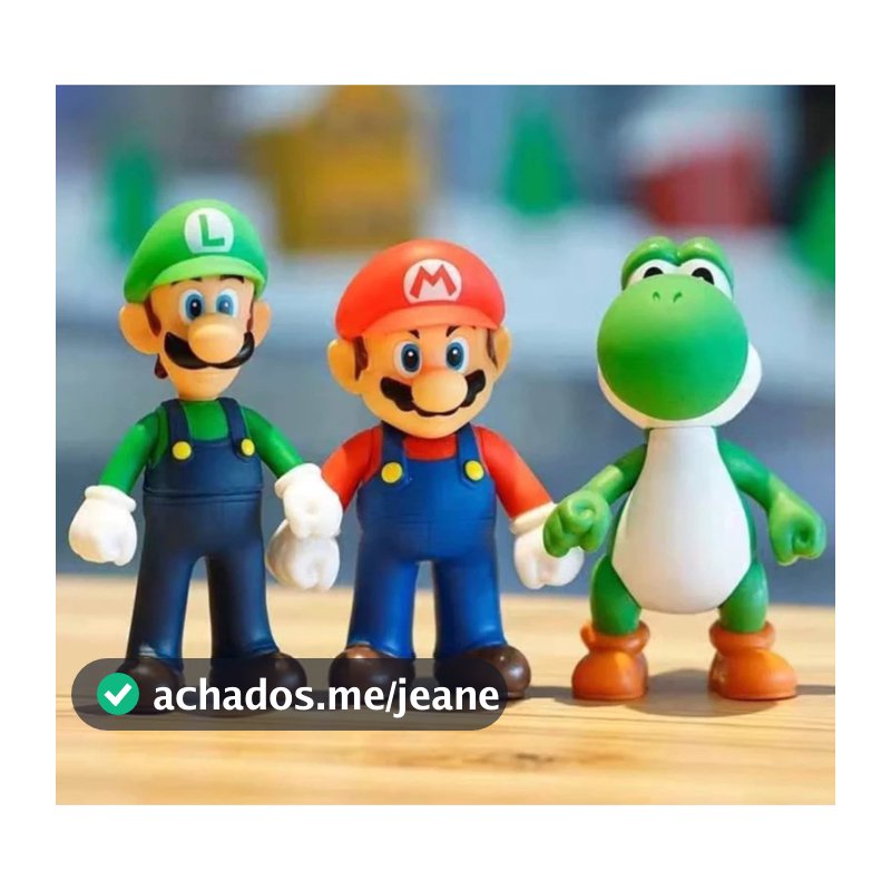 Kit Bonecos Super Mario, Luigi e Yoshi | Colecionável Gamer Infantil Presente