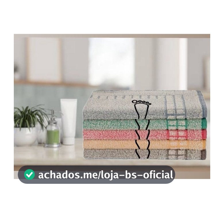 Kit 6 Toalhas de Piso para Banheiro 45x70 100% Algodão Alta Absorção Tapete Saída de Box