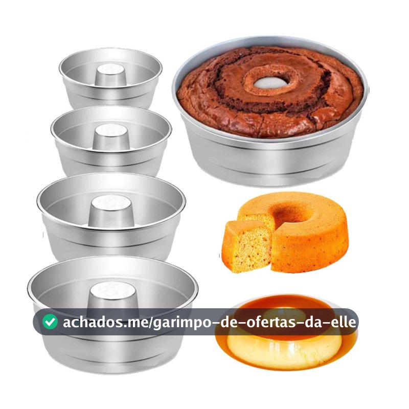 Forma Para Bolo Torta e Pudim n° 12,14,16,18,20cm Com Furo Central