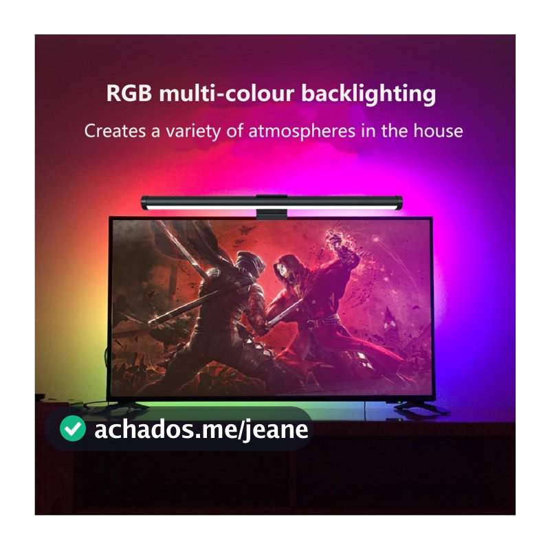 Barra De Luz LED Para Monitor De Computador RGB Tela De Fonte Dupla De Suspensão USB Proteção Dos Olhos Lâmpada De Mesa Com Fundo De Toque
