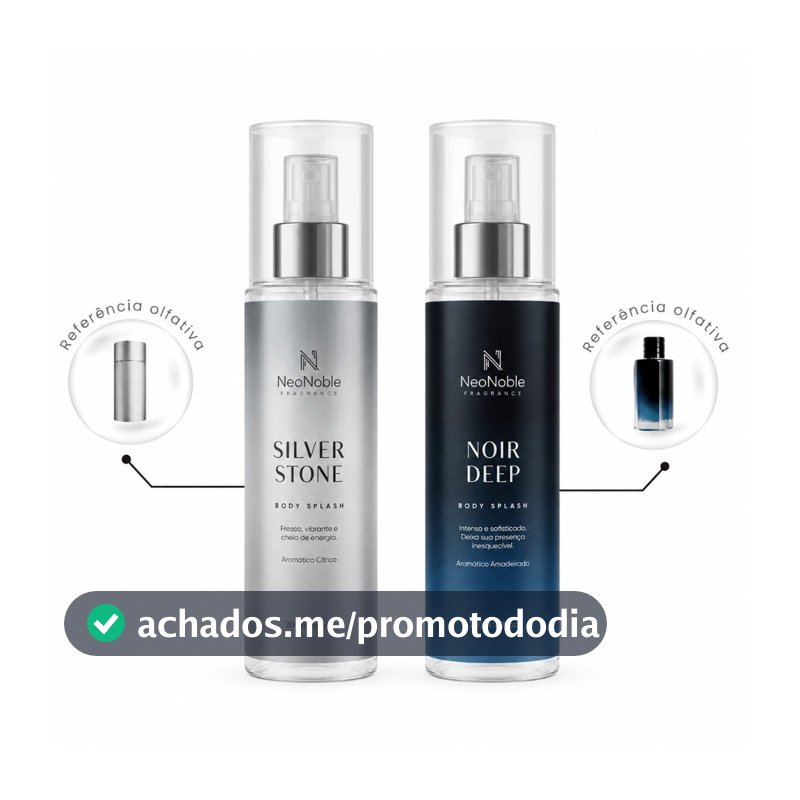 Kit Body Splash Masculino 2x200ml NeoNoble Inspirado em 212 VIP Black e Sauvage