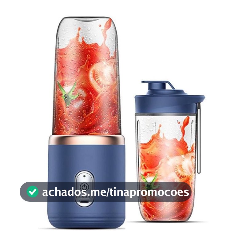 Mini Liquidificador Portátil De Suco De Alimentos Misturador Leite Smoothie 400ML 6 Lâminas Espremedor Elétrico