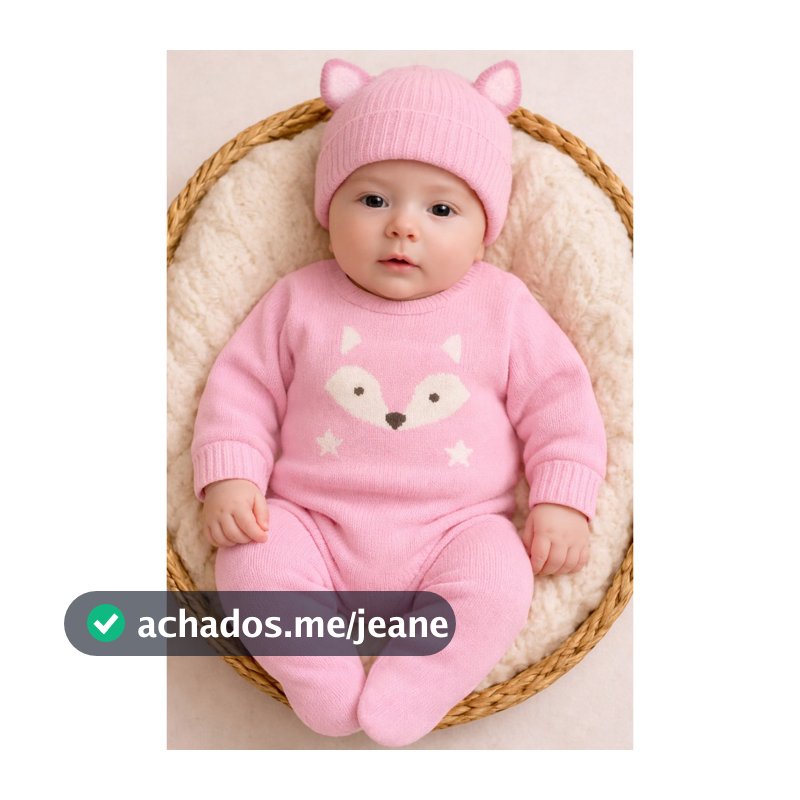 Macacão Bebê Tricot Taylor Rosa