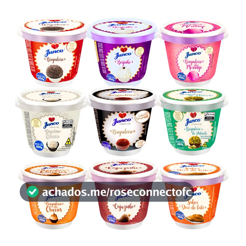 2 Pote Brigadeiro Pronto para Enrolar 400g Junco Docinhos