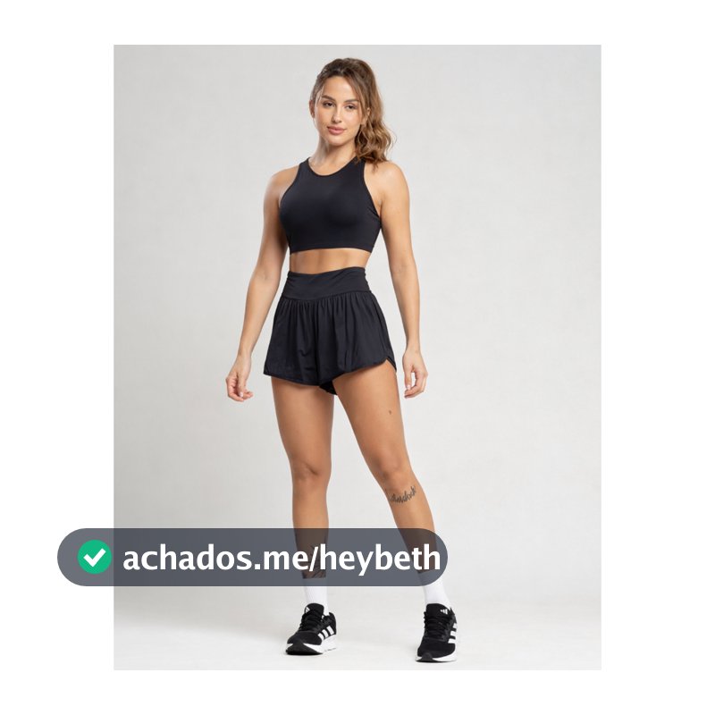 Conjunto Fitness Top Nadador Short Com Forro Roupa Academia Feminino Treino Sem Transparência Poliamida com proteção UV