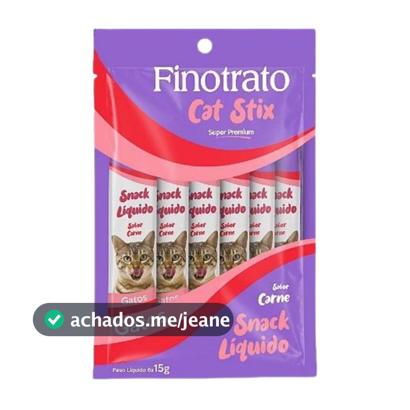 Finotrato Cat Stix Carne, Frango ou Atum Gatos - Pacote 6 x 15g